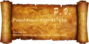 Paschkusz Viktória névjegykártya